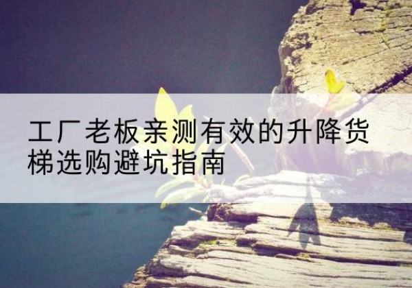 榆社升降货梯怎么选-工厂老板亲测有效的升降货梯选购避坑指南